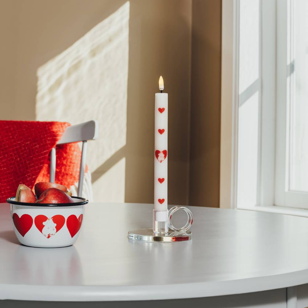 Moomin Heart LED Candles 2pcs White - The Official Moomin Shop