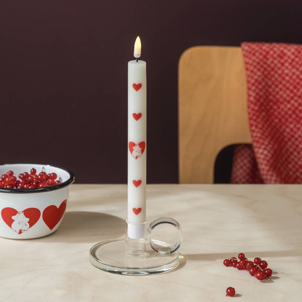 Moomin Heart LED Candles 2pcs White - The Official Moomin Shop