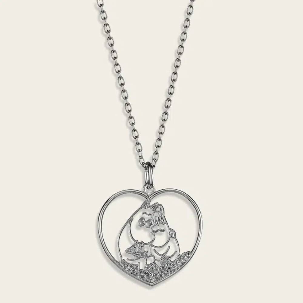 Moomin Love Heart Necklace Silver - The Official Moomin Shop