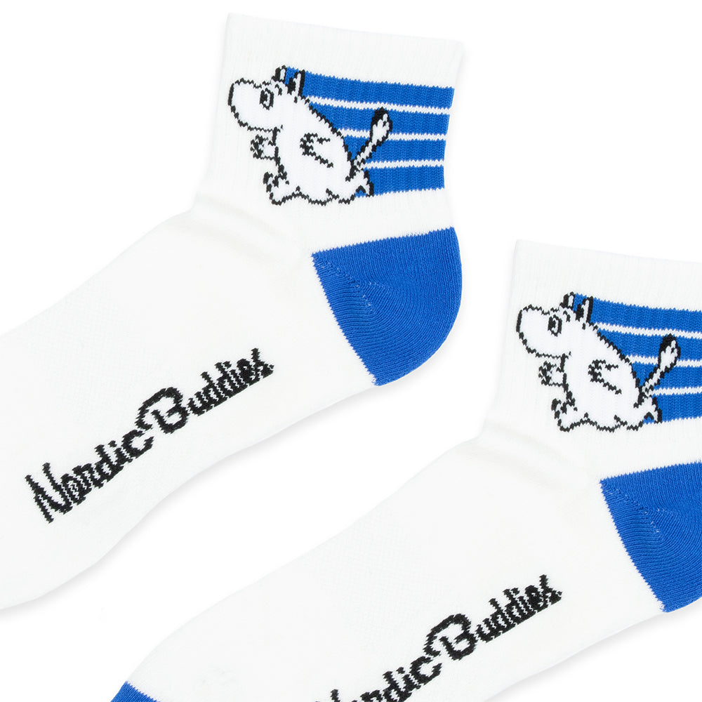 Moomintroll Retro Ankle Socks 40-45 White - Nordicbuddies - The Official Moomin Shop