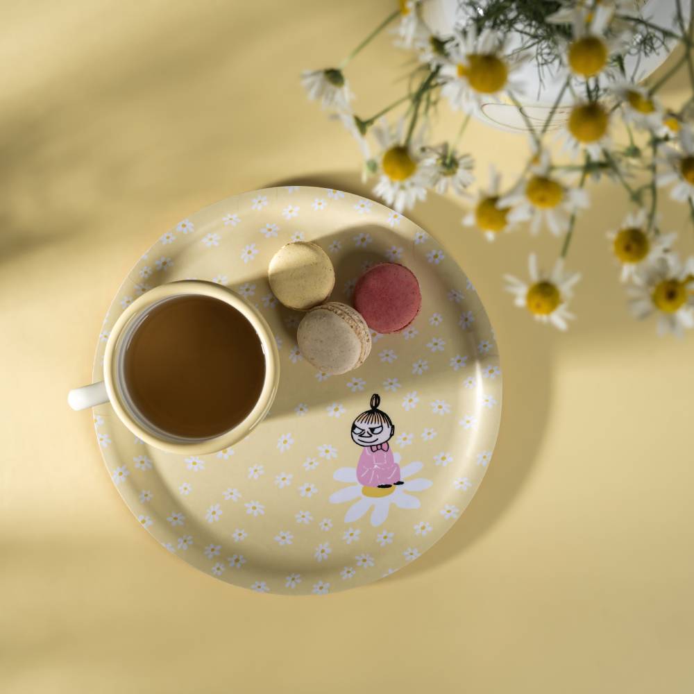 Moomin Flowers Tray Yellow Ø25cm - The Official Moomin Shop