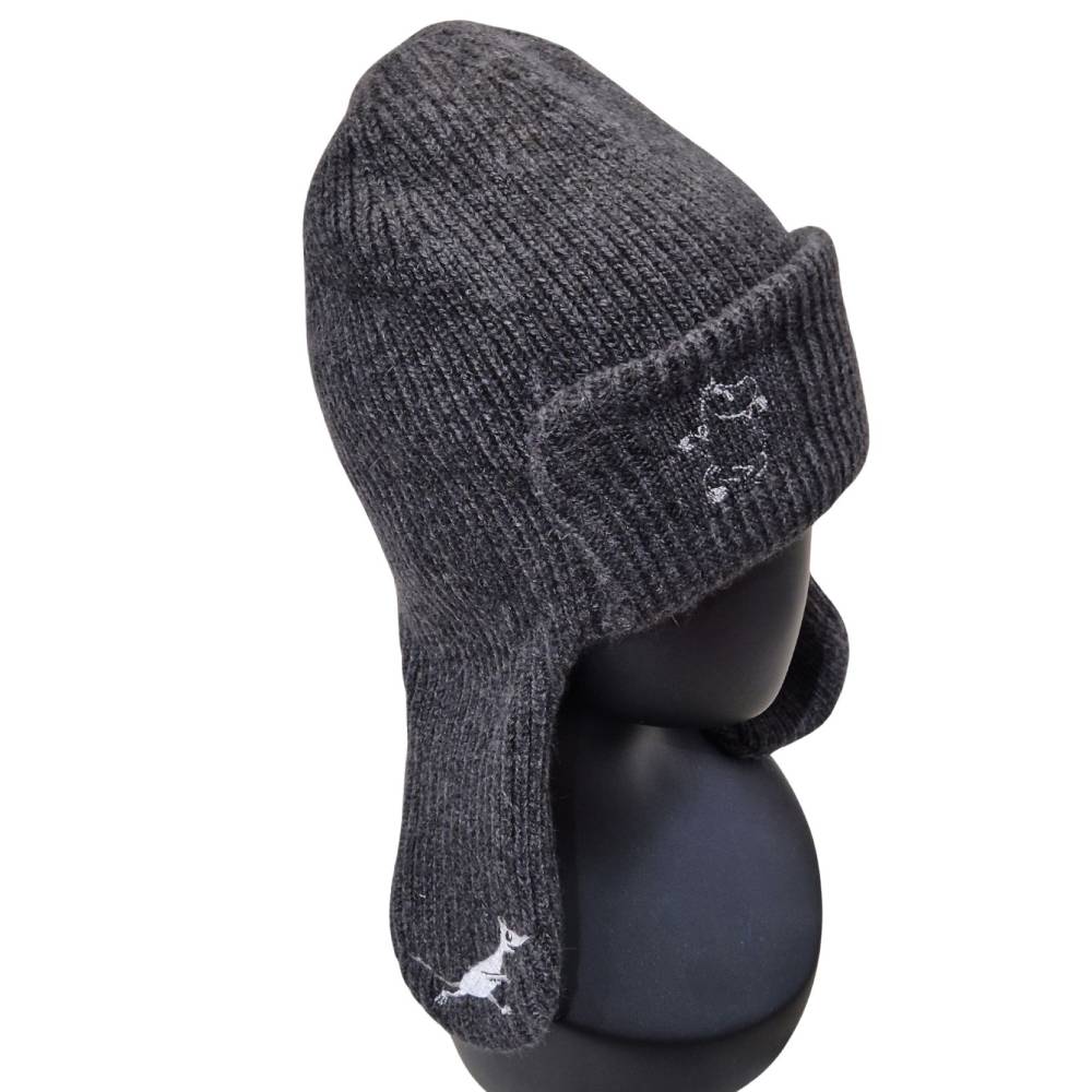 Moomintroll Knitted Beanie With Earflaps Grey - The Official Moomin Shop