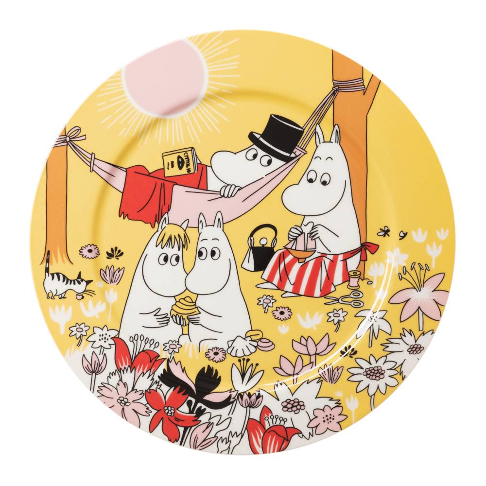 Moomin Family Time Serving Plate 30cm Yellow - Moomin Arabia - The Official Moomin Shop