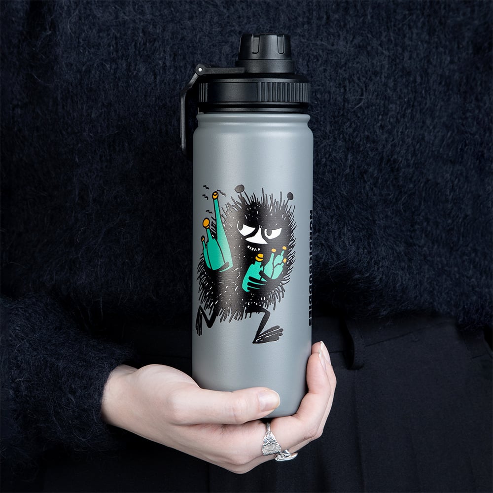 Stinky Thermal Everyday Bottle Grey - Nordicbuddies - The Official Moomin Shop