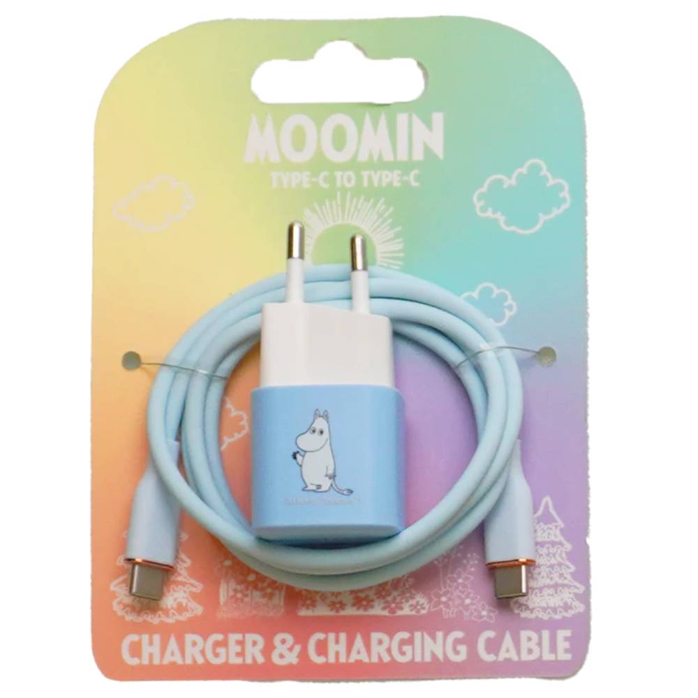 Moomintroll Charger Set USB-C 20W - Happy Orange - The Official Moomin Shop