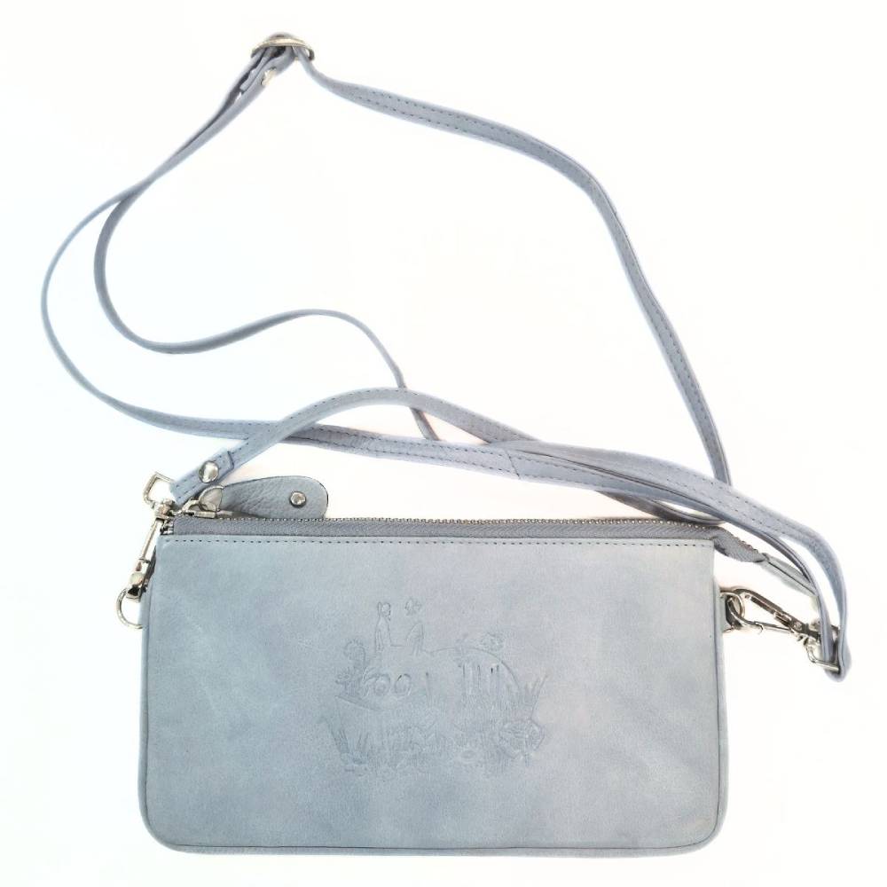 Moomintroll Leather Purse Blue - The Official Moomin Shop
