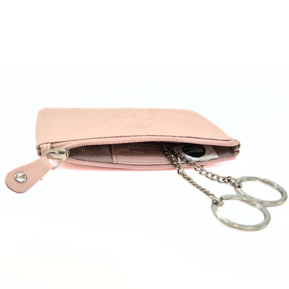 Moomin Hug Leather Coin Wallet Rosa - The Official Moomin Shop