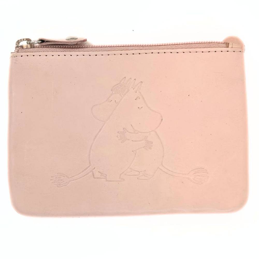 Moomin Hug Leather Coin Wallet Rosa - The Official Moomin Shop