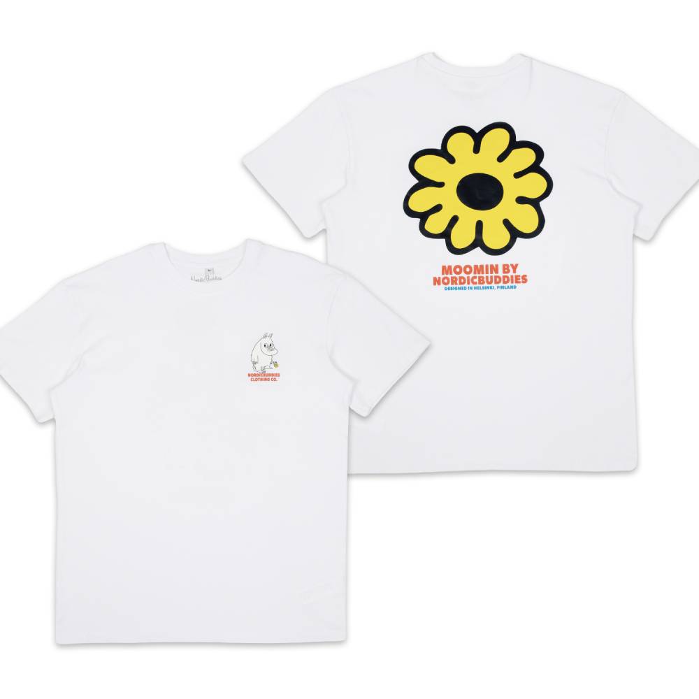 Moomintroll Flower T-shirt Unisex White - The Official Moomin Shop