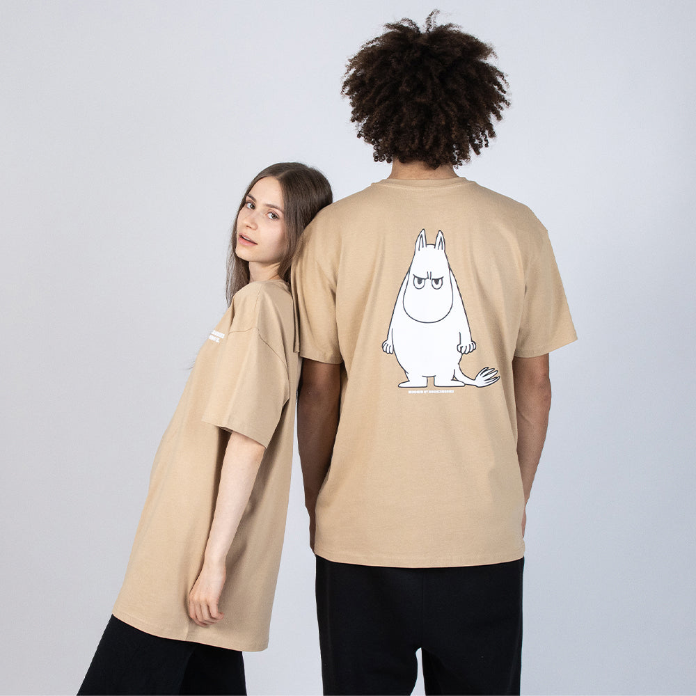 Moomintroll Angry T-shirt Beige - Nordicbuddies - The Official Moomin Shop