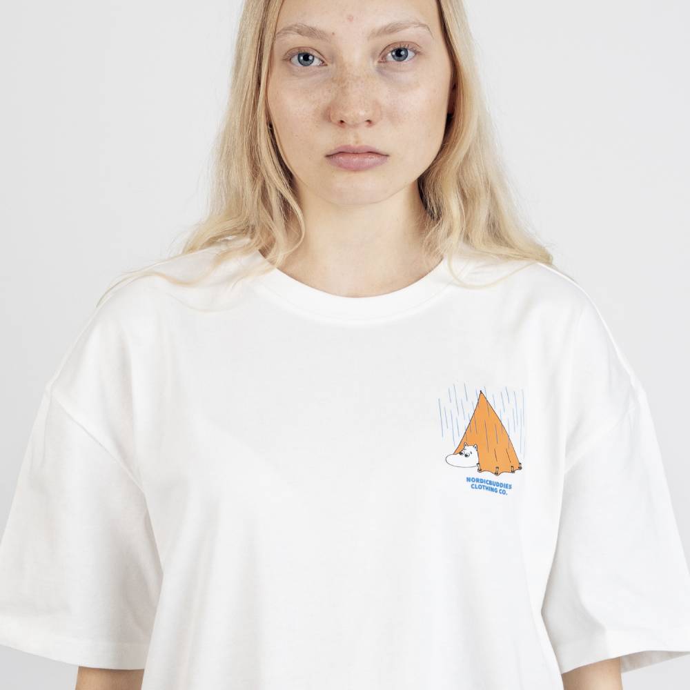 Moomintroll Camping T-shirt Unisex White - The Official Moomin Shop