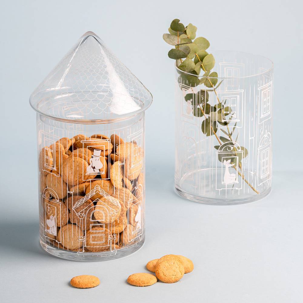 Moominhouse Glass Jar - The Official Moomin Shop
