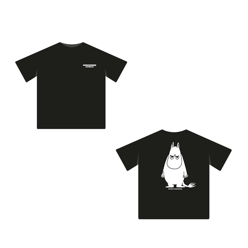 Moomintroll Angry T-shirt Black - Nordicbuddies - The Official Moomin Shop