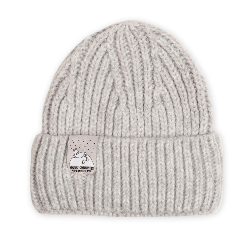 Moomintroll Beanie Adults Grey - Nordicbuddies - The Official Moomin Shop