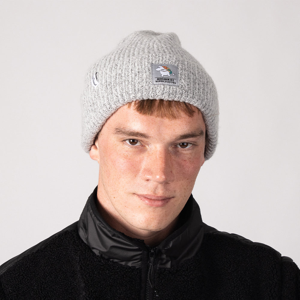 Moomintroll Beanie Adults Grey - Nordicbuddies - The Official Moomin Shop