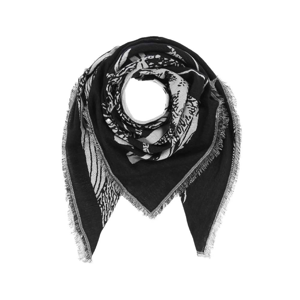 Moomin Midsummer Madness Scarf B&W - The Official Moomin Shop