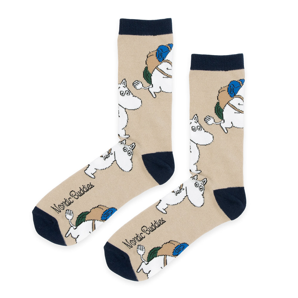 Moomintroll Adventure Socks 40-45 Beige - Nordicbuddies - The Official Moomin Shop