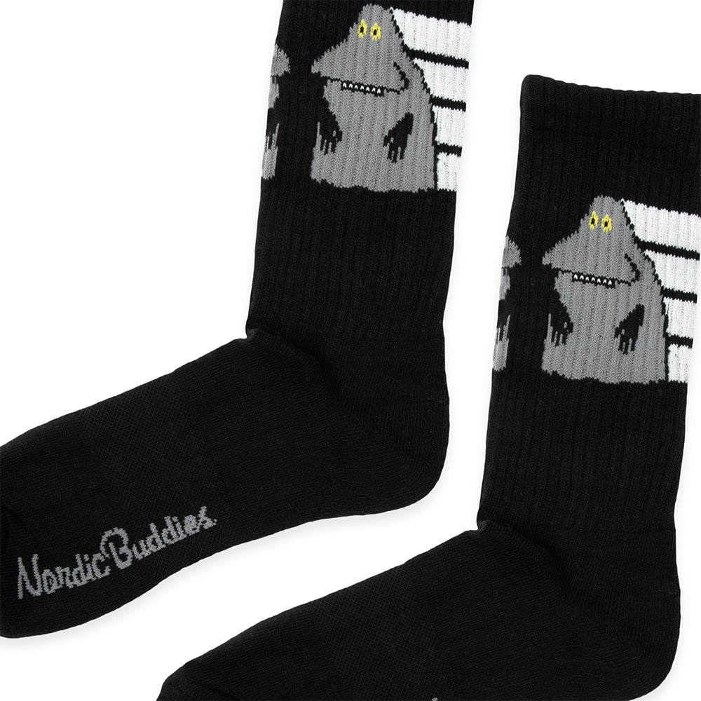 The Groke Active Crew Socks 40-45 Black - Nordicbuddies - The Official Moomin Shop