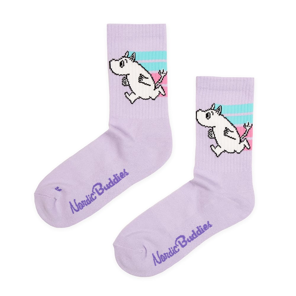 Moomintroll Running Sport Socks Women Lilac - Nordicbuddies - The Official Moomin Shop