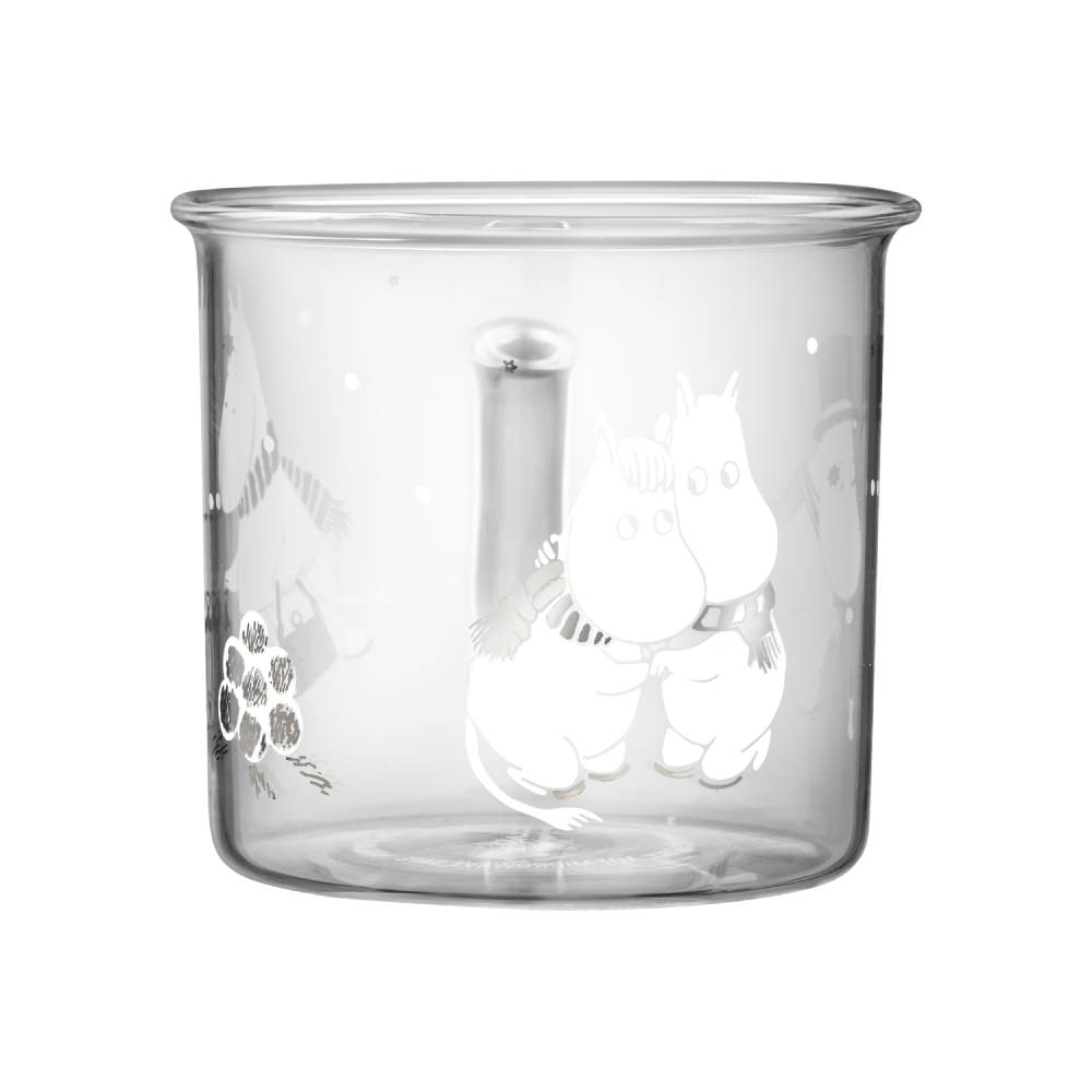 Moomin Let it Snow Glass Mug 3,5dl - Muurla - The Official Moomin Shop