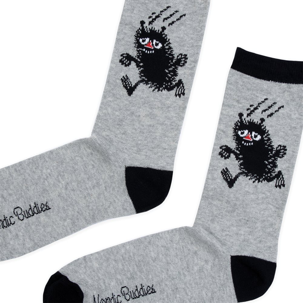 Moomin 80 Men Socks Grey - Red Cross - The Official Moomin Shop