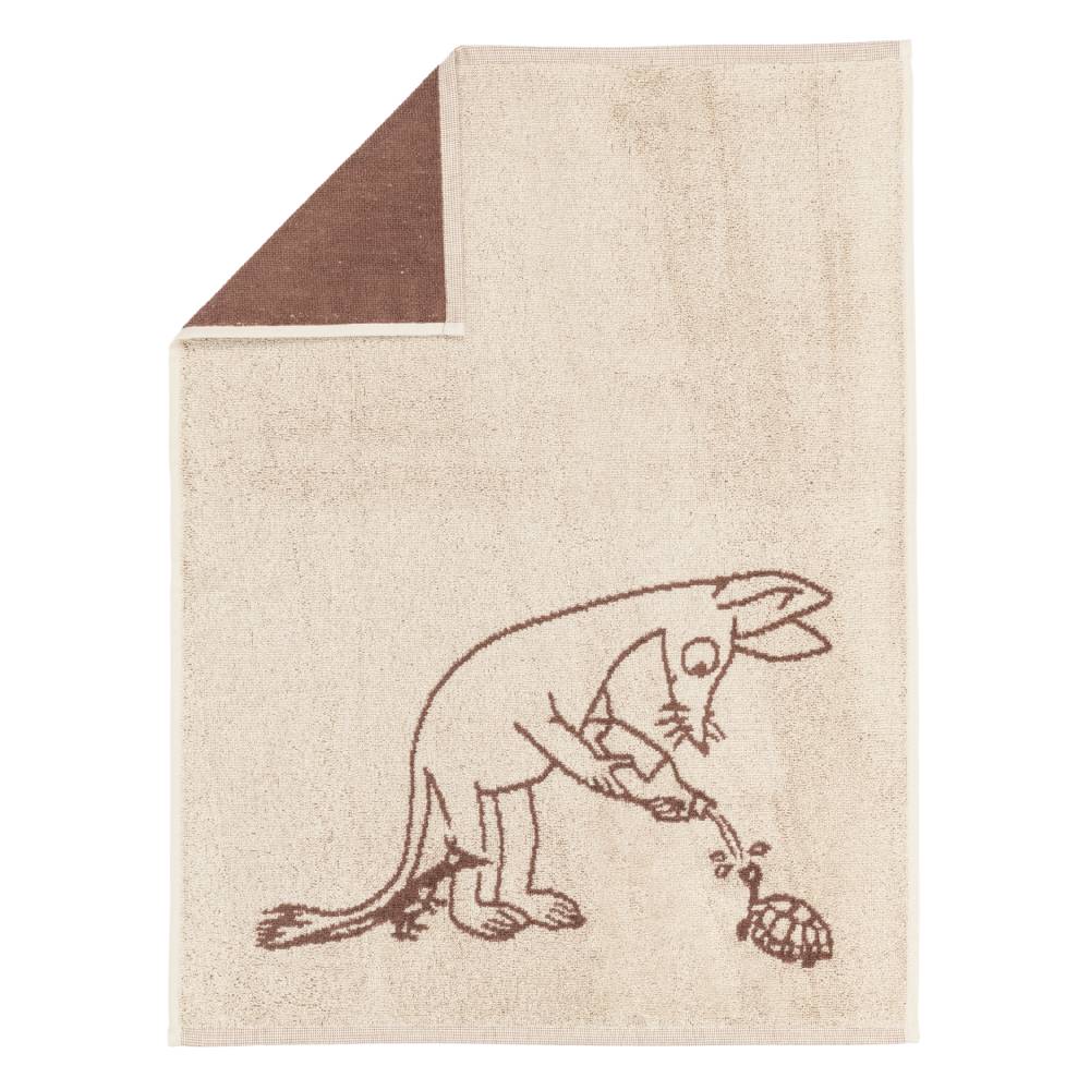 Sniff GOTS Hand Towel 50x70cm Brown - Moomin Arabia - The Official Moomin Shop