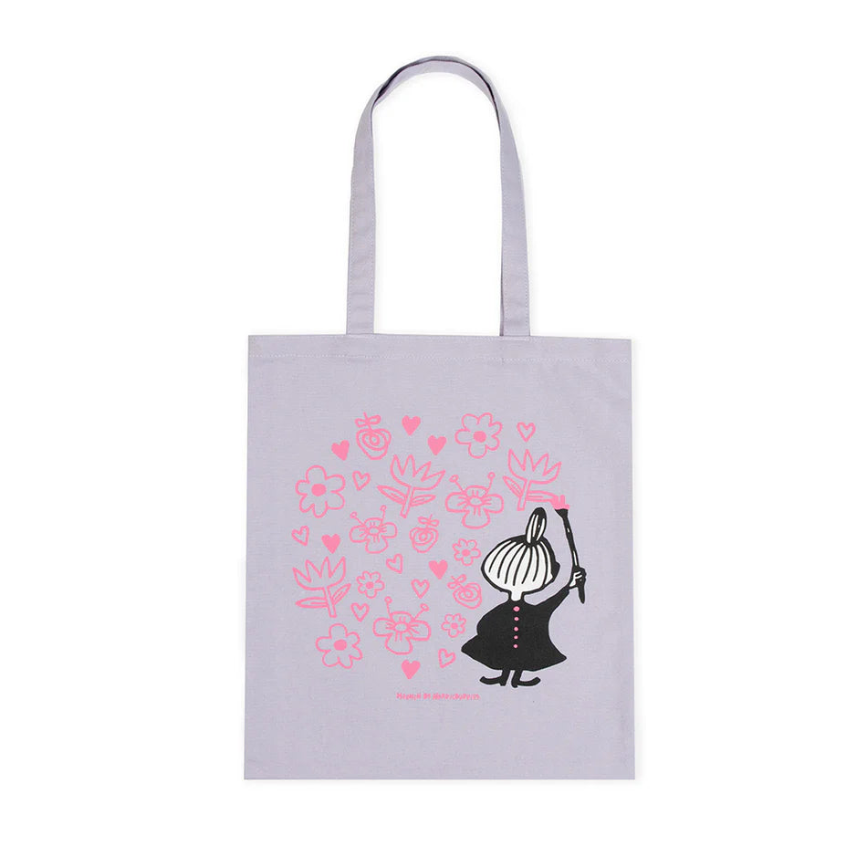 Little My Painting Tote Bag Lilac - The Official Moomin Shop