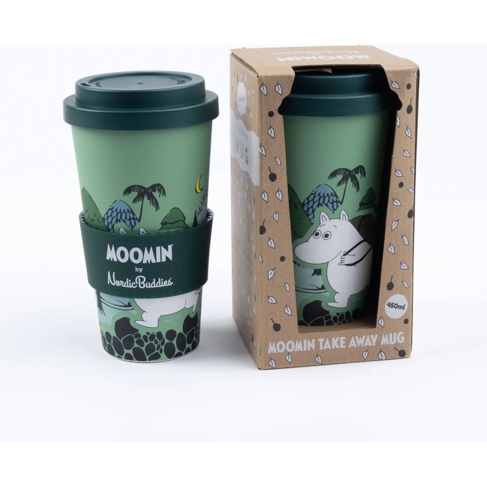 Moomintroll Adventuring Take-Away Mug Green - The Official Moomin Shop