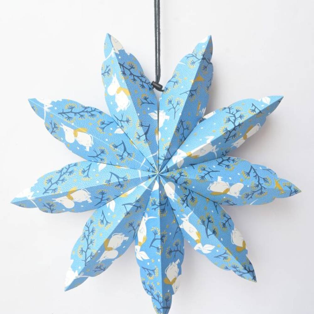 Moomin Paper Star Blue 40cm - Piironki - The Official Moomin Shop