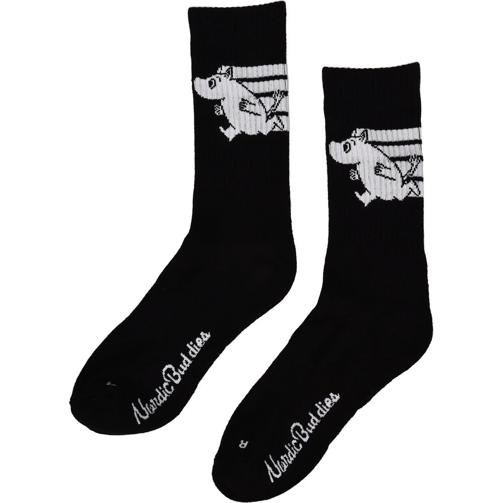 Moomintroll Running Sport Socks Men Black - Nordicbuddies - The Official Moomin Shop