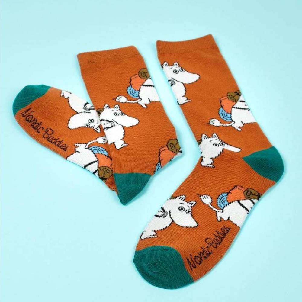 Moomintroll Socks Brown - Nordicbuddies - The Official Moomin Shop