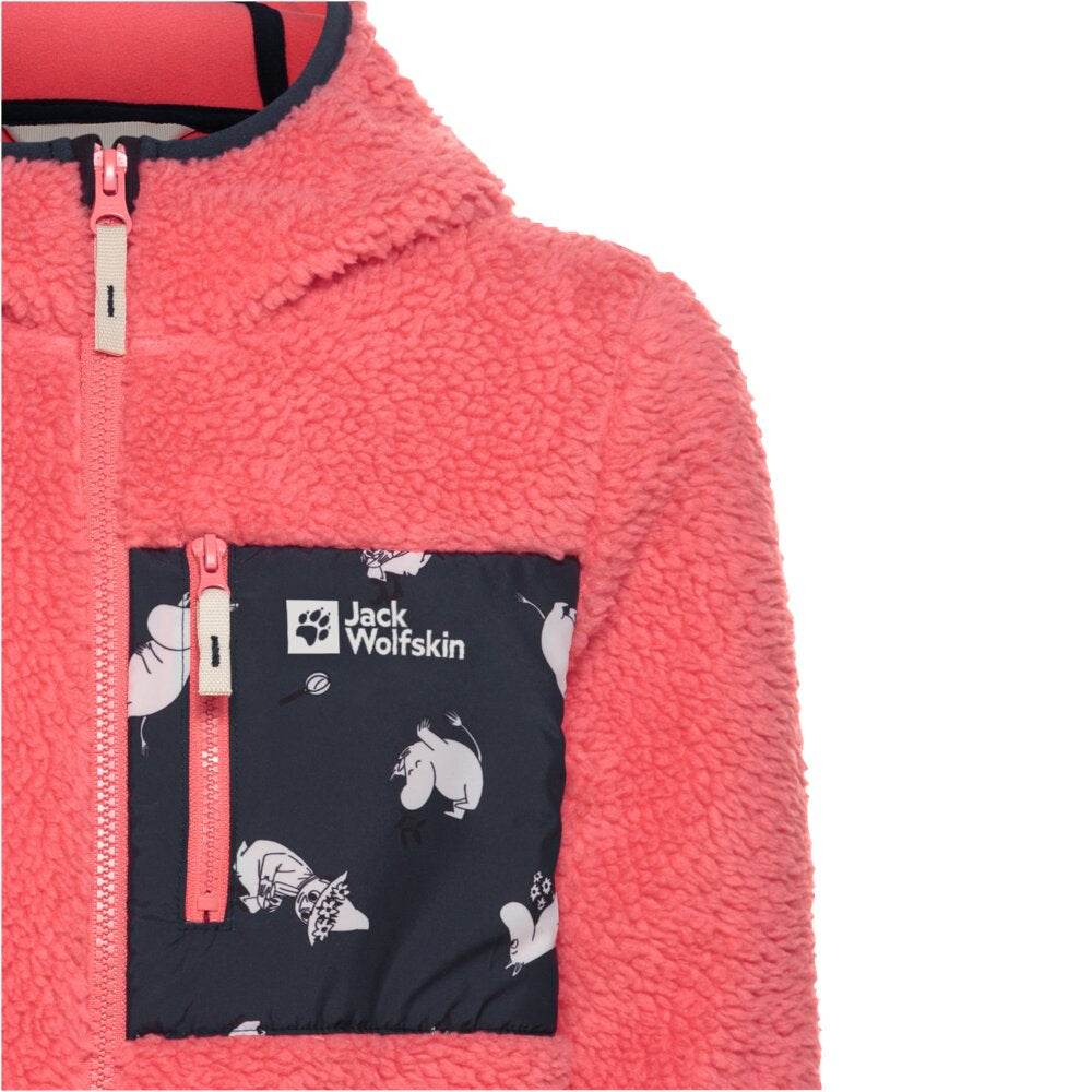 Moomintroll Fleece Jacket Coral - The Official Moomin Shop