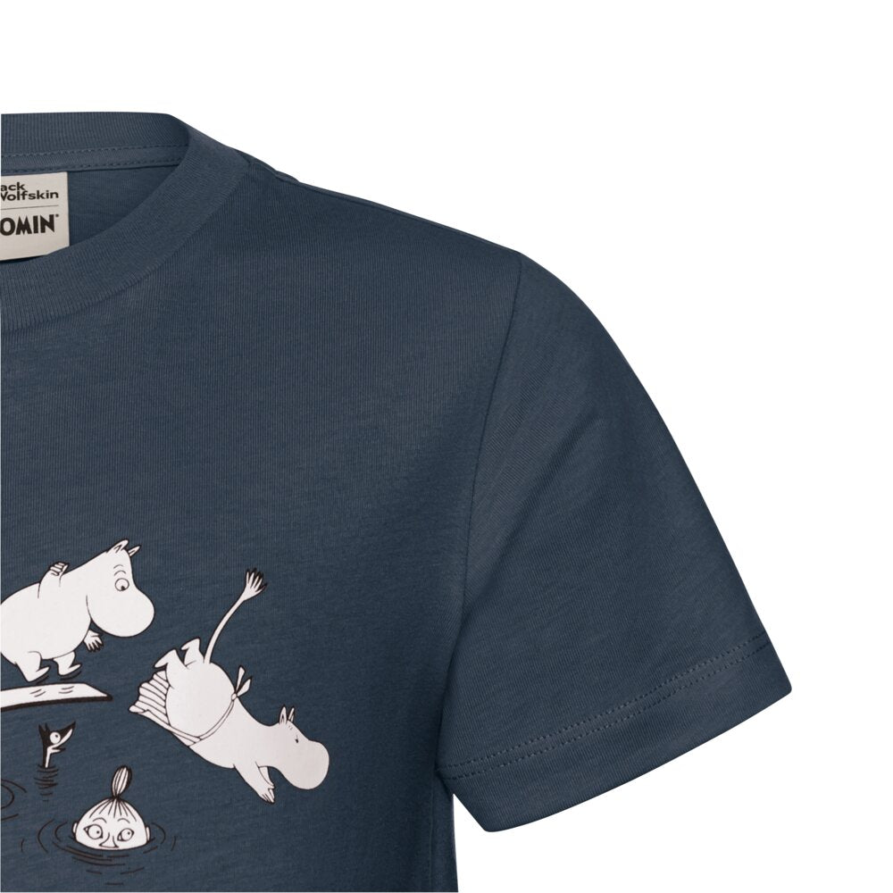Moomin Swimming T-shirt Blue - The Official Moomin Shop