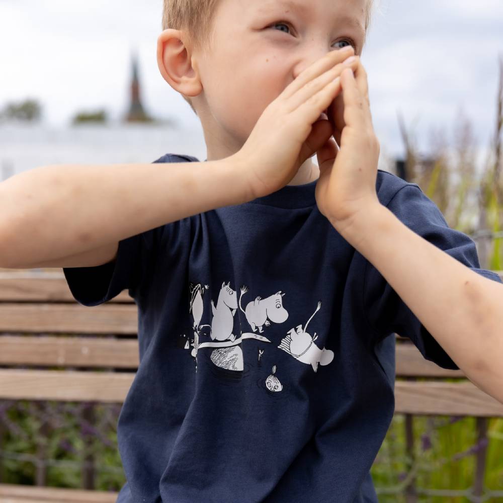 Moomin Swimming T-shirt Blue - Jack Wolfskin - The Official Moomin Shop