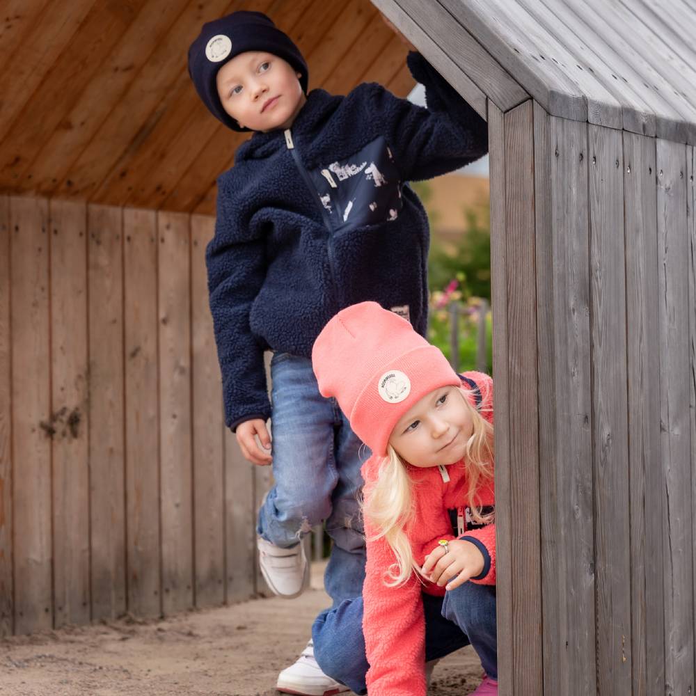 Moomintroll Fleece Jacket Coral - Jack Wolfskin - The Official Moomin Shop