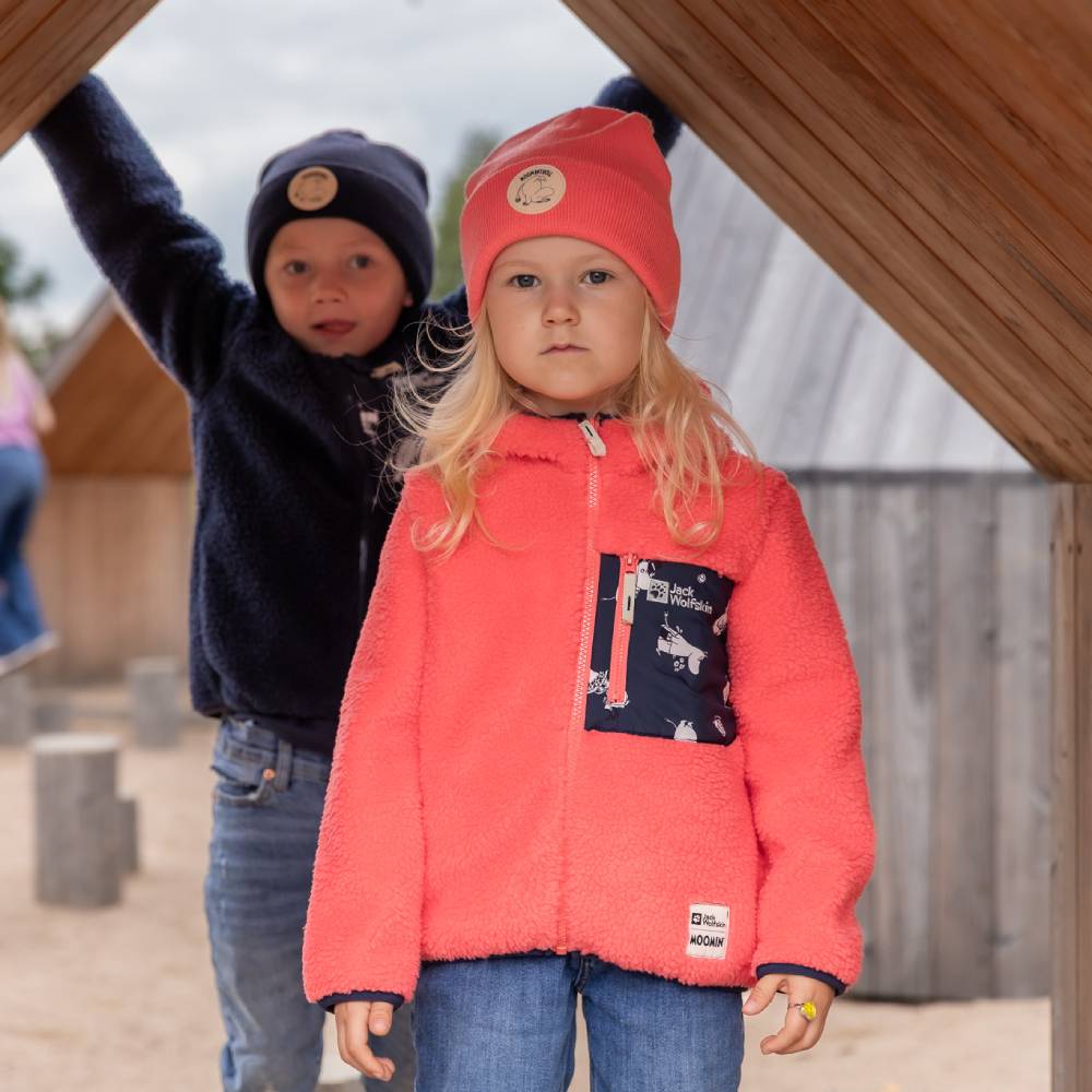 Moomintroll Fleece Jacket Coral - Jack Wolfskin - The Official Moomin Shop