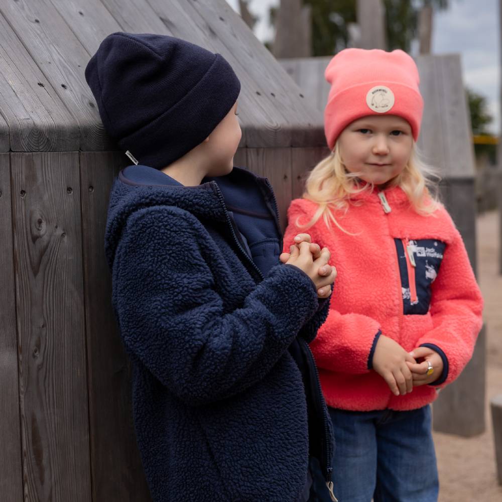 Moomintroll Fleece Jacket Coral - Jack Wolfskin - The Official Moomin Shop