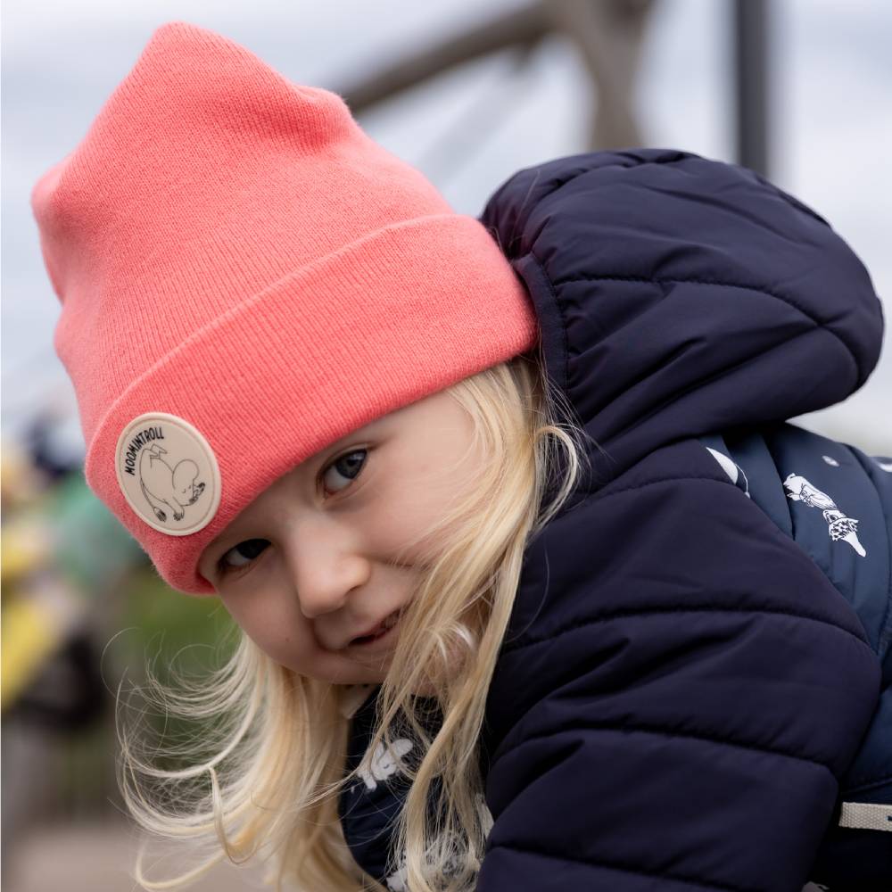 Moomintroll Beanie Coral - Jack Wolfskin - The Official Moomin Shop