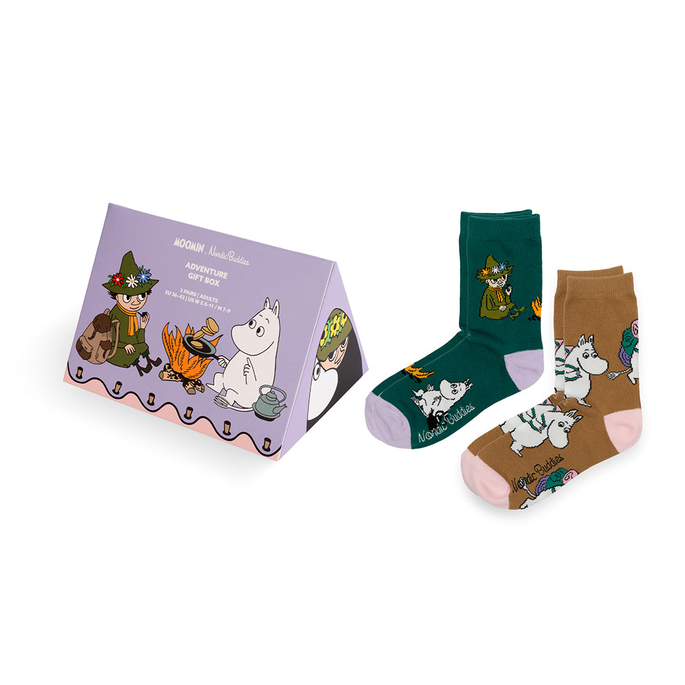 Moomin Adventure Sock 36-42 Gift Box 2-set - The Official Moomin Shop