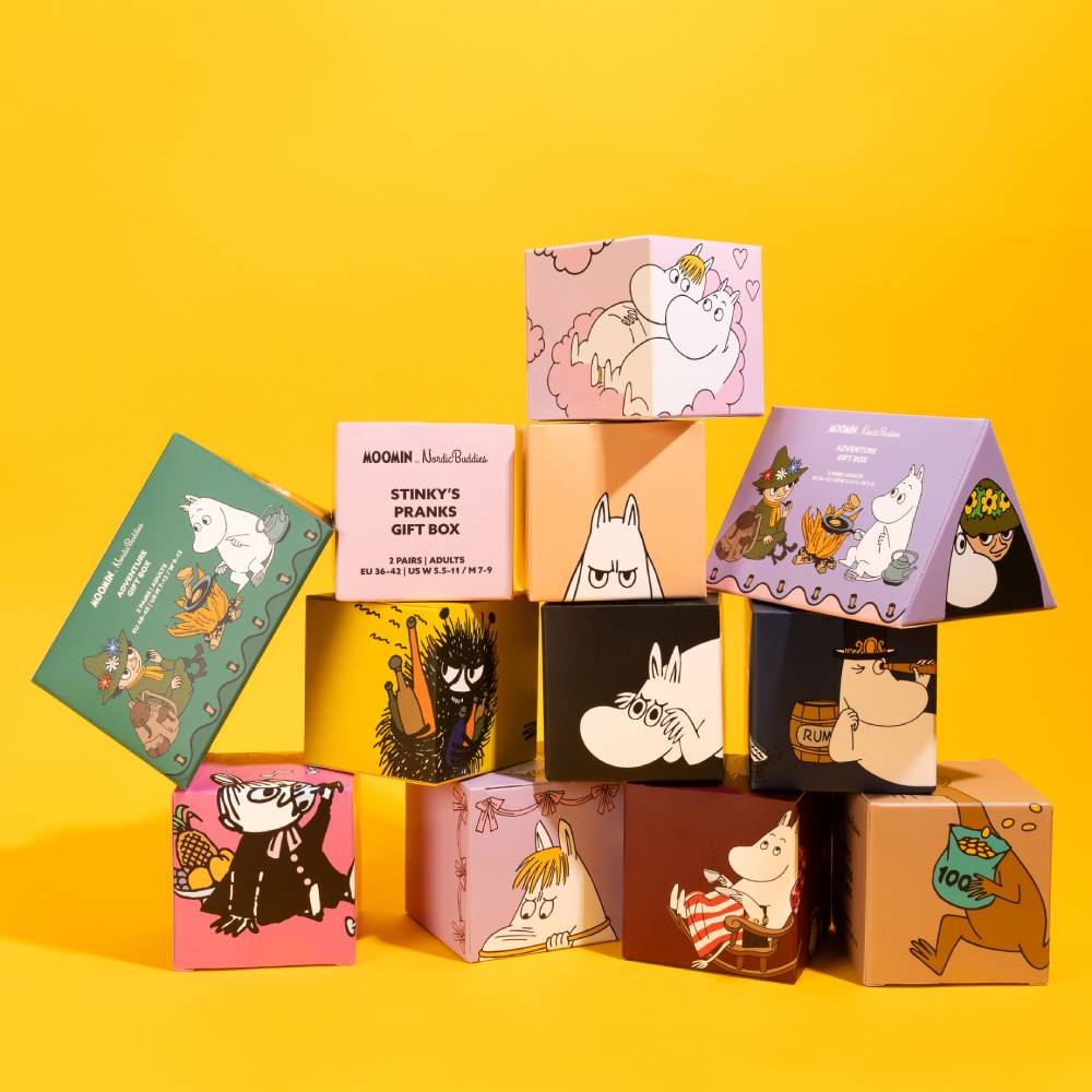 Moominpappa Helm Sock 40-45 Gift Box 2-set