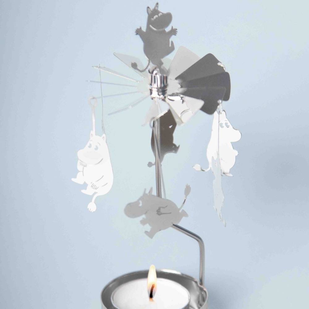 Moomintroll Rotary Candle Holder Silver