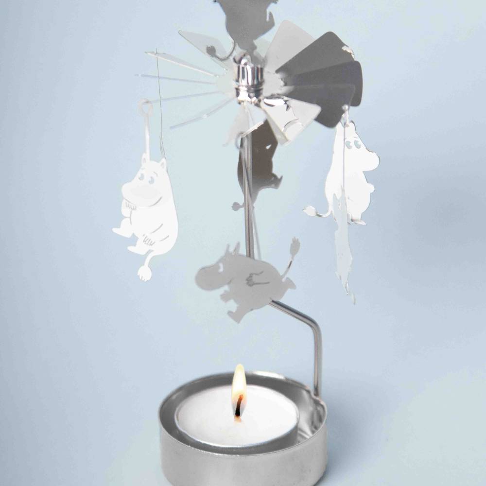Moomintroll Rotary Candle Holder Silver