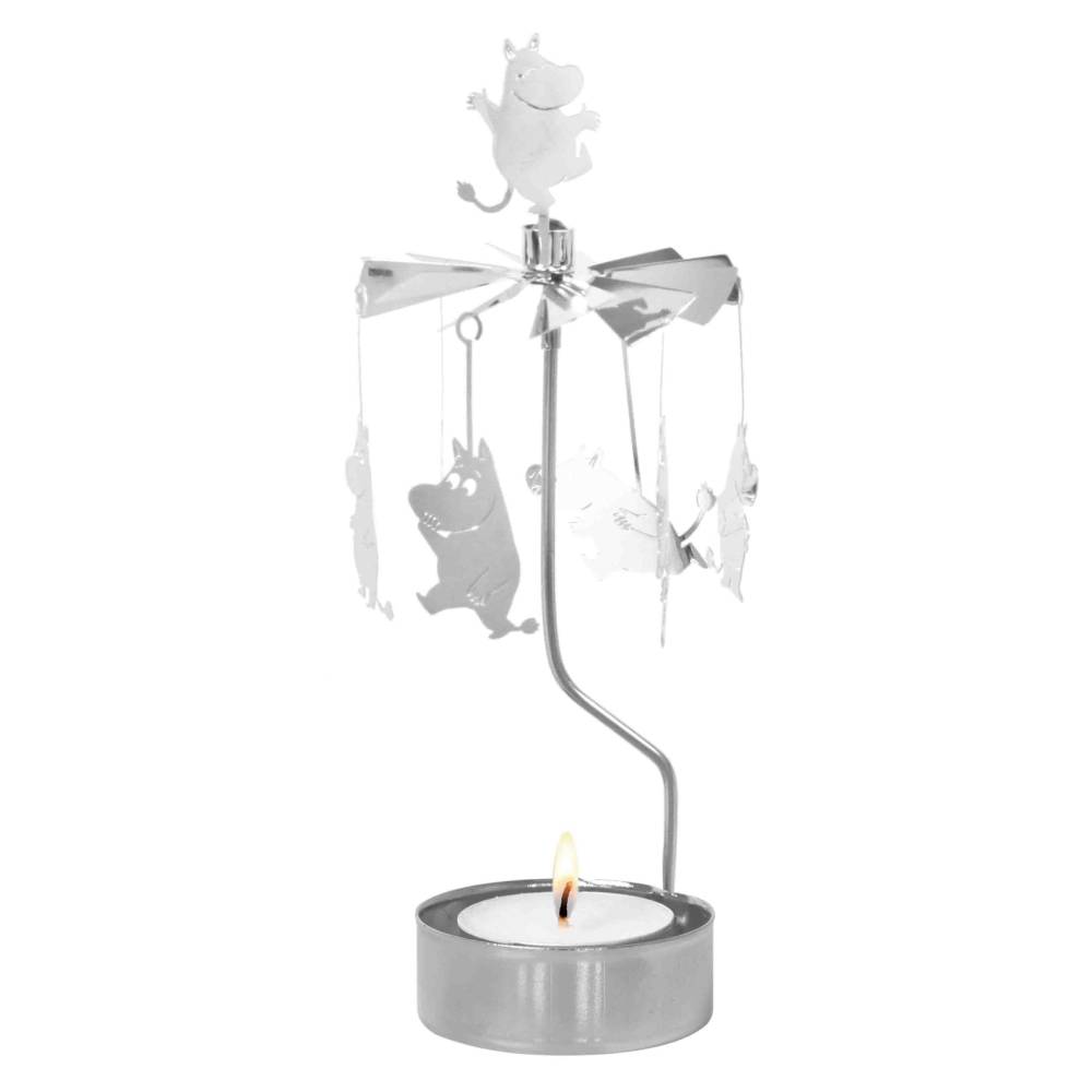 Moomintroll Rotary Candle Holder Silver