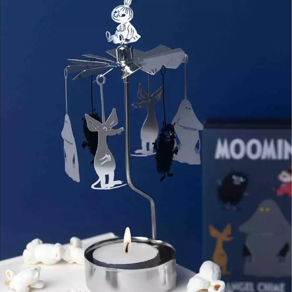 Moomin Friends Rotary Candle Holder Silver - Pluto Design - The Official Moomin Shop