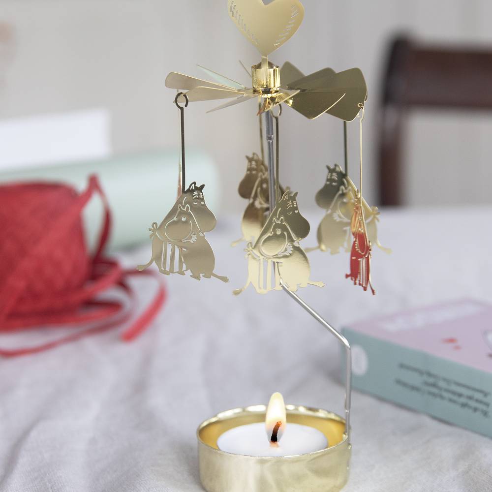 Moomin Love Rotary Candle Holder Gold - The Official Moomin Shop