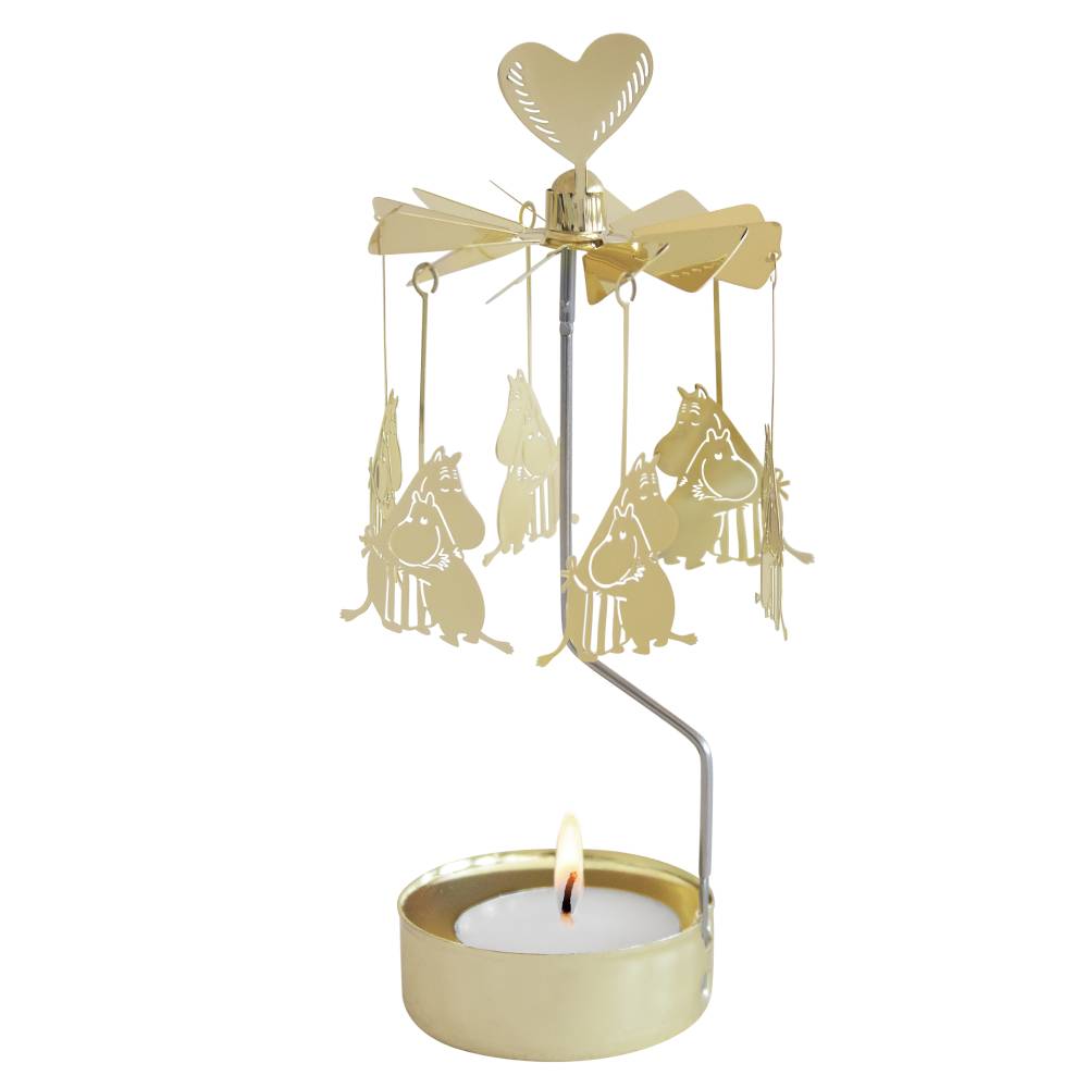 Moomin Love Rotary Candle Holder Gold - The Official Moomin Shop