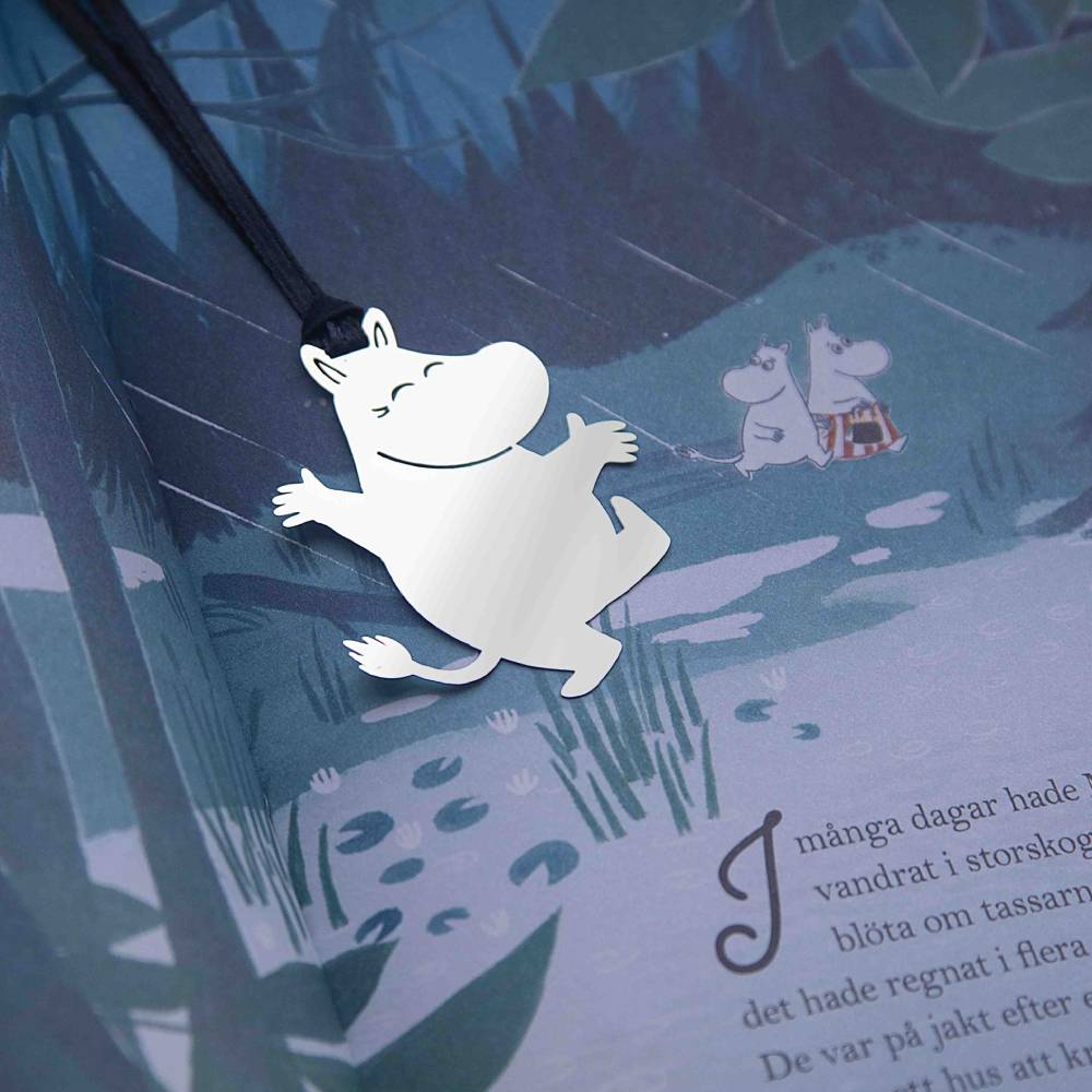 Moomintroll Dancing Bookmark Silver - The Official Moomin Shop