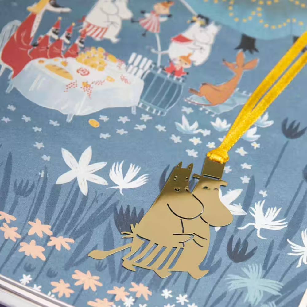 Moominmamma &amp; Moominpappa Dancing Bookmark Gold - The Official Moomin Shop