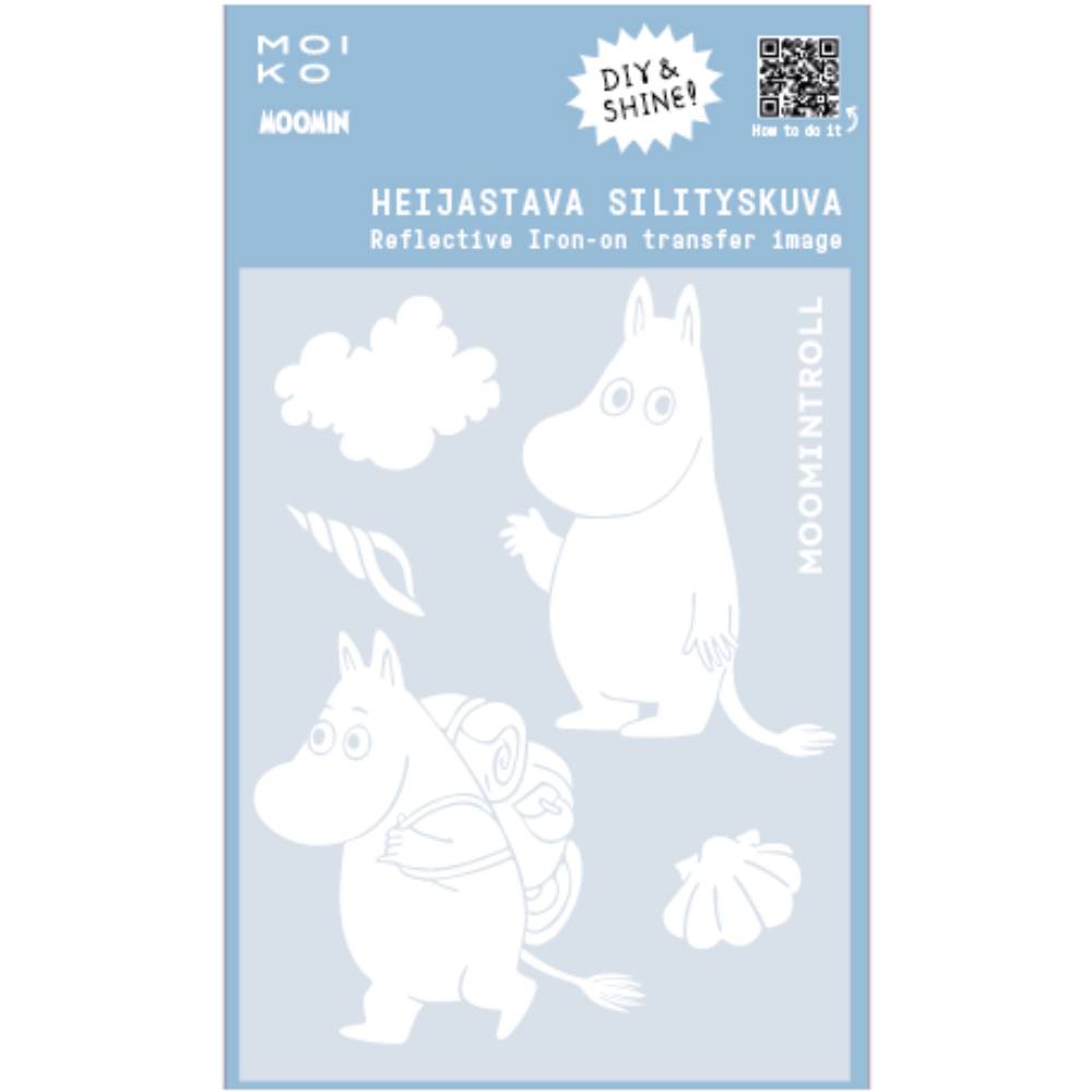 Moomintroll Hello Reflective Textile Image - The Official Moomin Shop