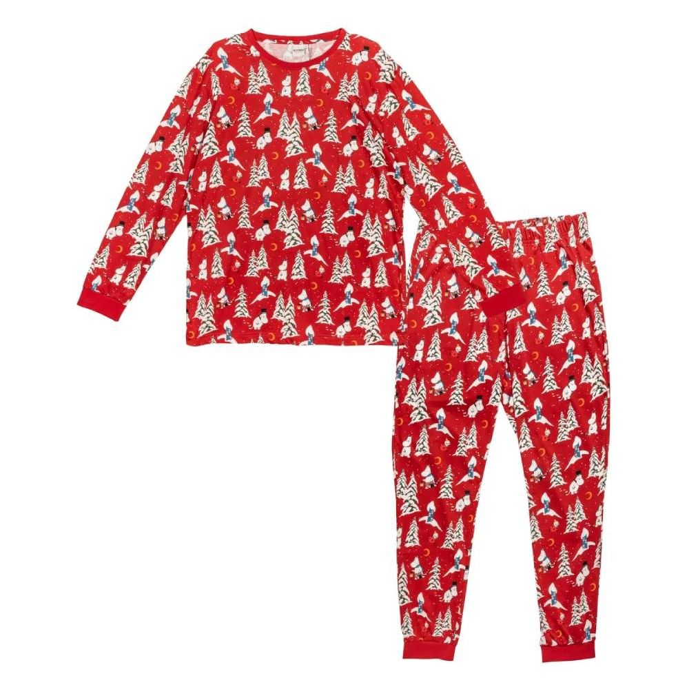 Moomin Winter Night Adult Pyjamas Red - Martinex - The Official Moomin Shop